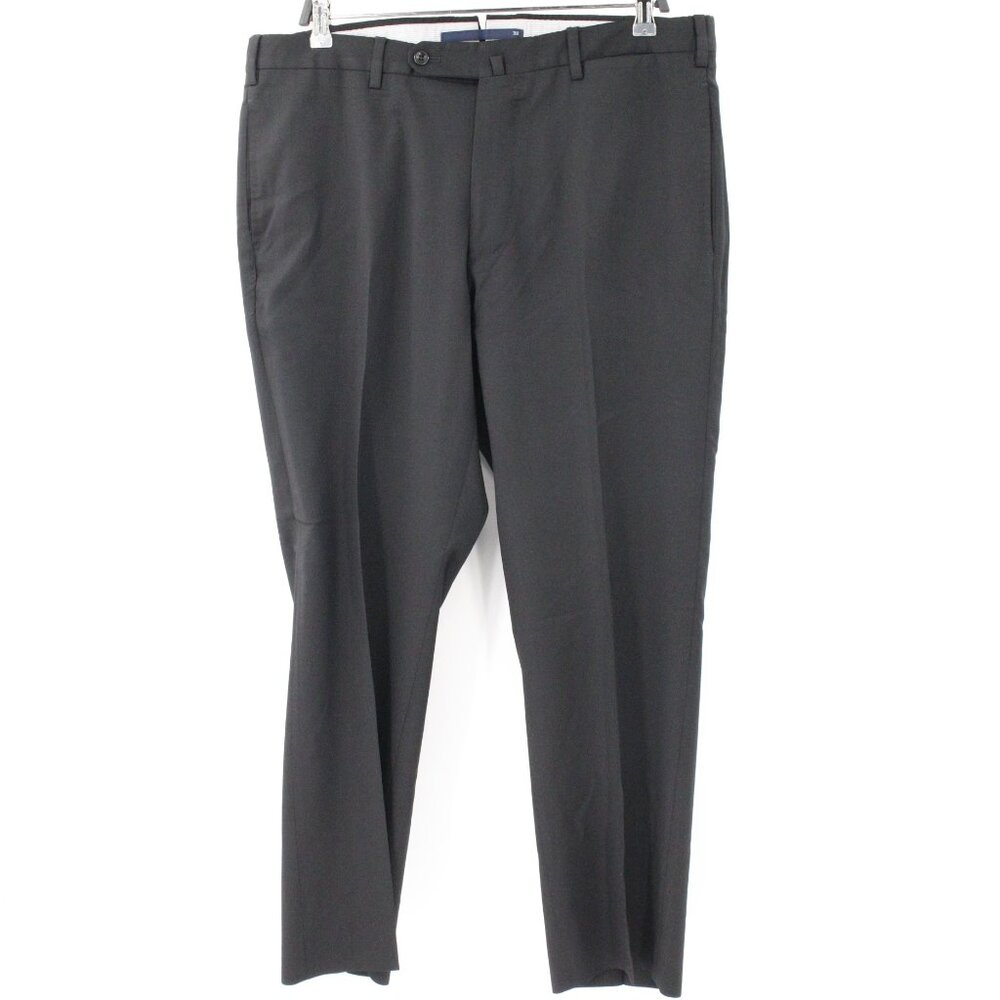 INCOTEX Slowear Dress Pants Men 38 L29 Super 100 Wool Trouser High Comfort Black